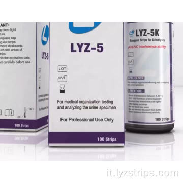 LYZ 5 Test dei parametri Striscia reagente per analisi delle urine